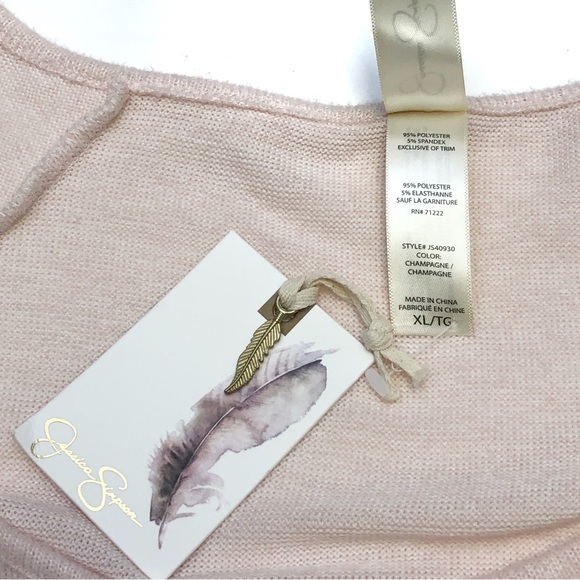 Jessica Simpson Pale Pink Ruffle Hem Tunic Top XL - Picture 9 of 10